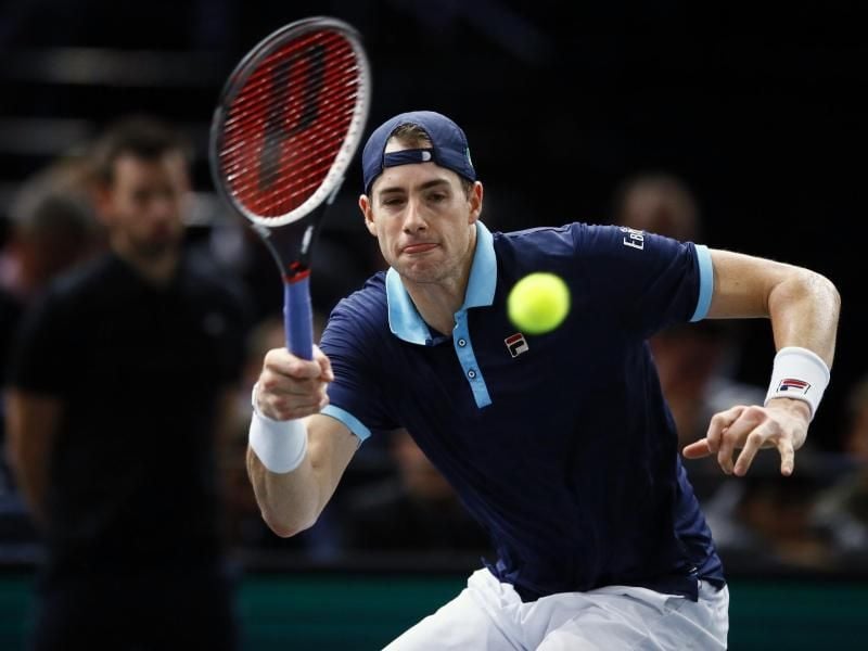 John Isner setzte sich im Halbfinale überraschend klar gegen Juan Martín del Potro durch. Foto: Francois Mori