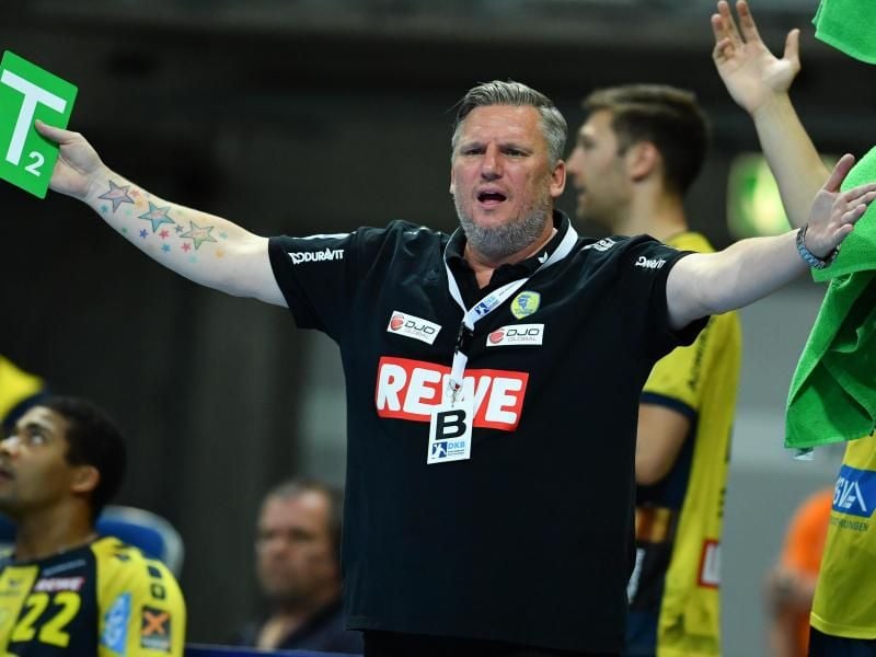 Nikolaj Jacobsen, Trainer der Rhein-Neckar Löwen, dirigierte seine Mannschaft erneut zum Sieg. Foto: Uwe Anspach
