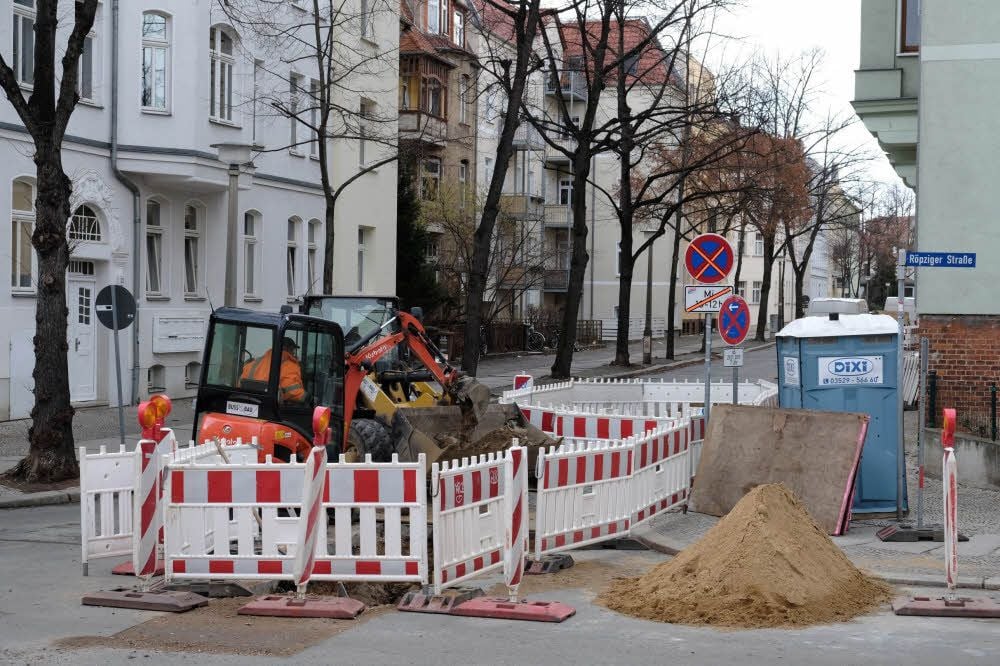 Bagger sind derzeit in der südlichen Innenstadt im Einsatz.