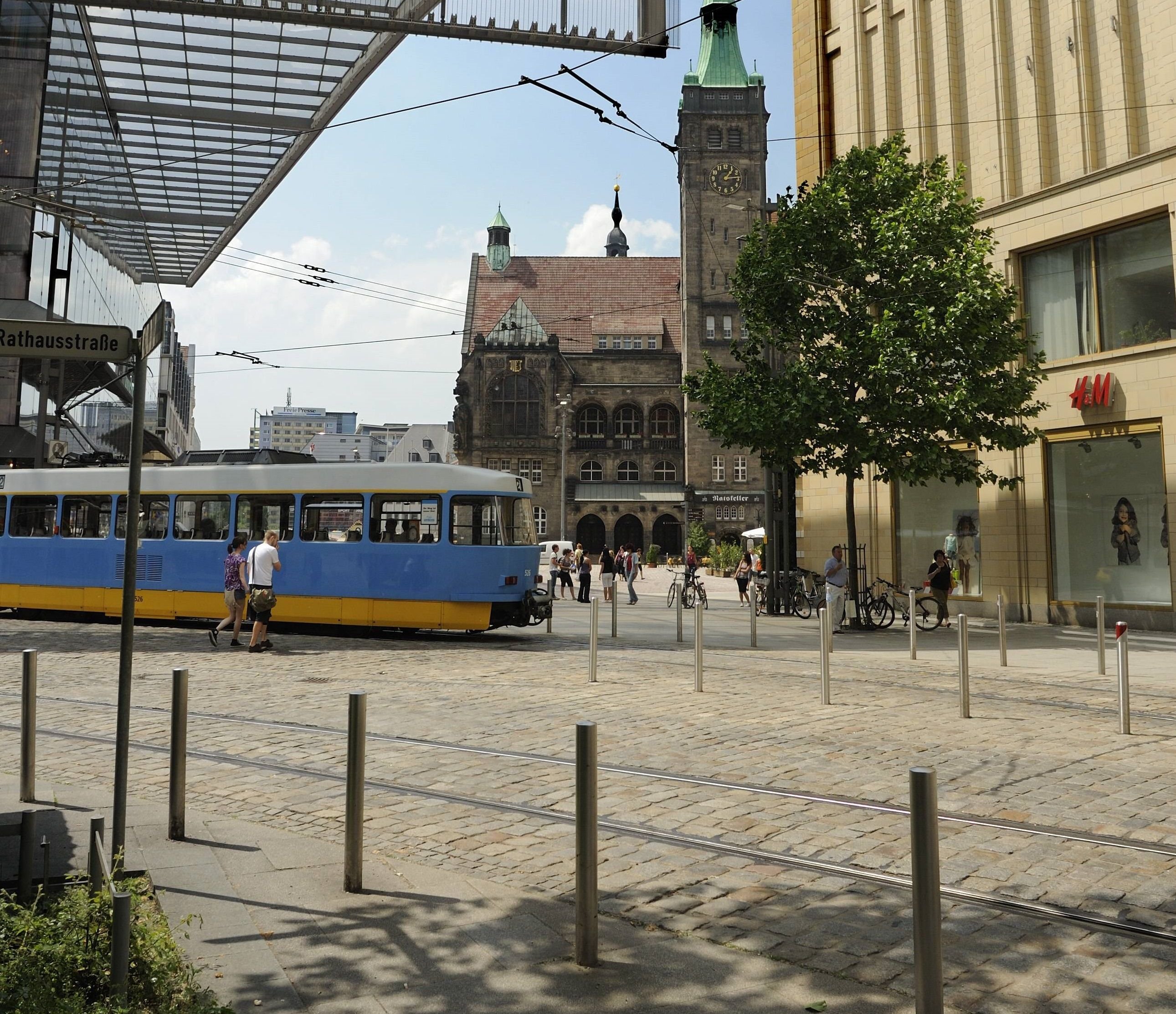 Das Chemnitzer Stadtzentrum.