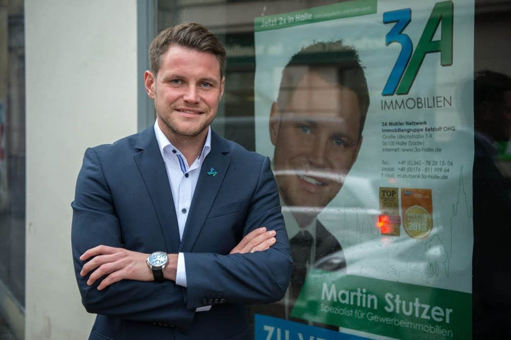 Wer kennt ihn nicht? Martin Stutzer vermittelt Gewerbe-Immobilien.