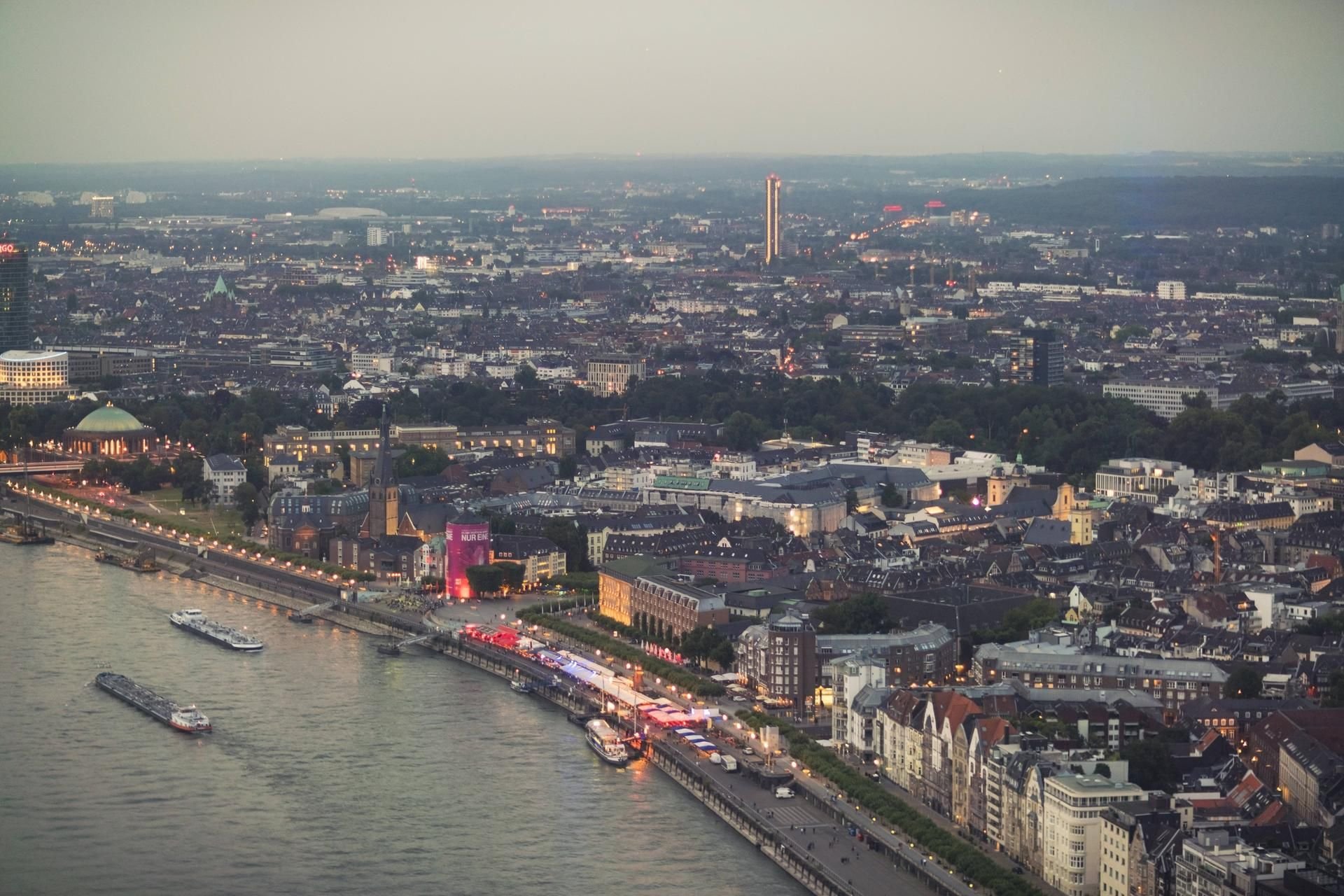 Blick auf Düsseldorf.