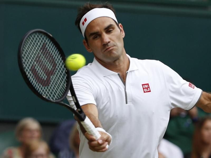 Steht zum 17. Mal im Viertelfinale des Rasenturniers in London: Roger Federer. Foto: Alastair Grant/AP