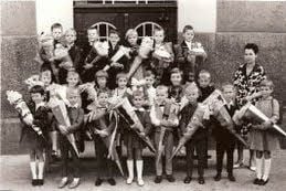 Einschulung an der halleschen Huttenschule im Jahre 1966