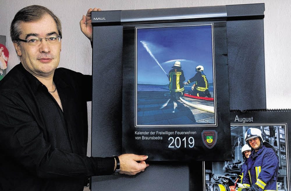Sascha Ginter aus Krumpa ist der Initiator des Feuerwehr-Kalenders.