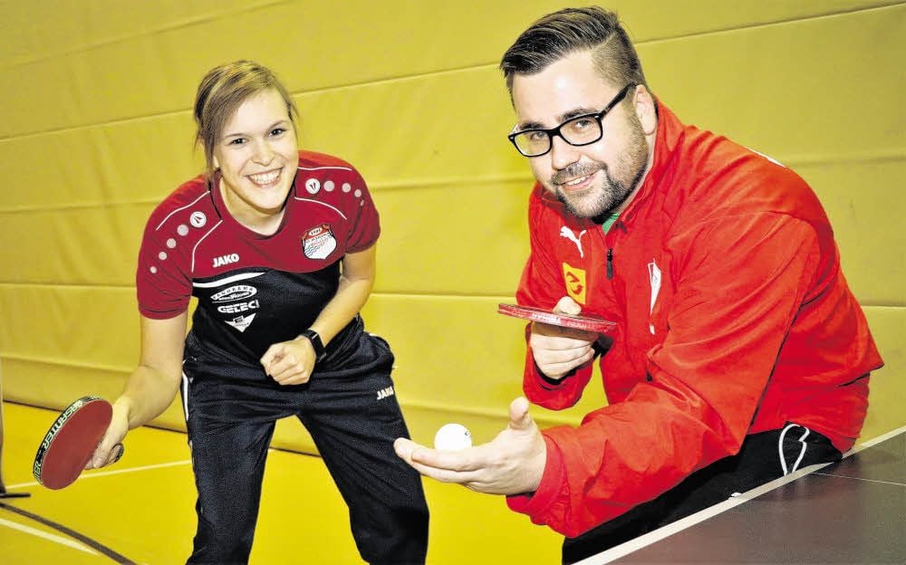 Judith Fritzsche und Robert Roß starten am Wochenende bei der Landesmeisterschaft im Tischtennis in Hettstedt.