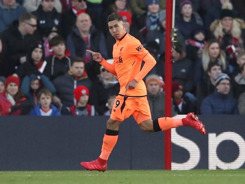 Liverpools Roberto Firmino freut sich über sein Tor zum 1:0 gegen den FC Southampton. Foto: John Walton