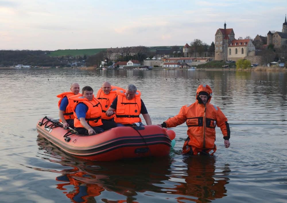 Das Rettungsboot auf seiner ersten Tour.