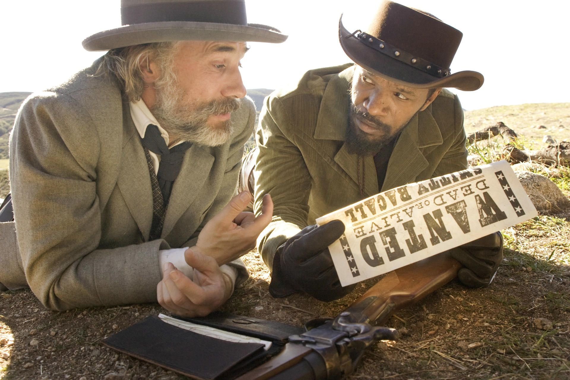 Christoph Waltz (l.) als Kopfgeldjäger mit Jamie Foxx in „Django Unchained“