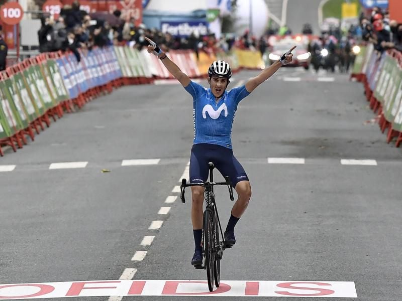 Gewann die 2. Etappe der Spanien-Rundfahrt 2020: Movistar-Profi Marc Soler. Foto: Alvaro Barrientos/AP/dpa