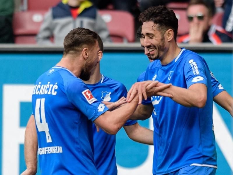Hoffenheims Ishak Belfodil (r) traf neunmal in den vergangenen acht Spielen. Foto: Matthias Balk