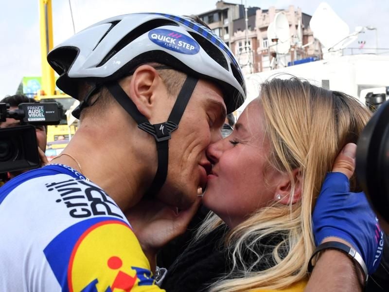 Freuen sich auf Nachwuchs: Radprofi Marcel Kittel und Freundin Tess von Piekartz. Foto: Bernd Thissen