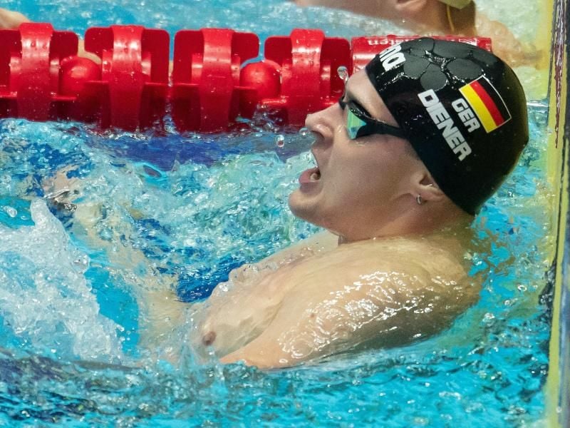 Hat das Finale klar verpasst: Rückenschwimmer Christian Diener. Foto: Bernd Thissen