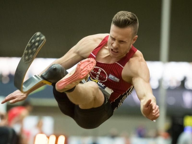 Der Weitspringer Markus Rehm springt einen Weltrekord. Foto: Bernd Thissen