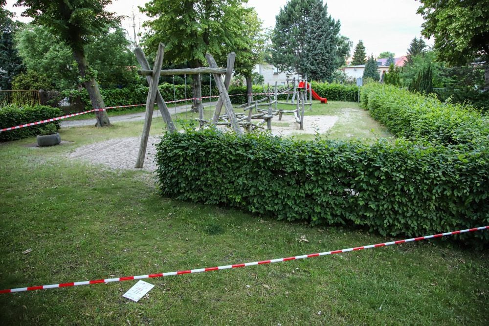 Der Luisenspielplatz in Bad Schmiedeberg war am Mittwochabend gesperrt worden.