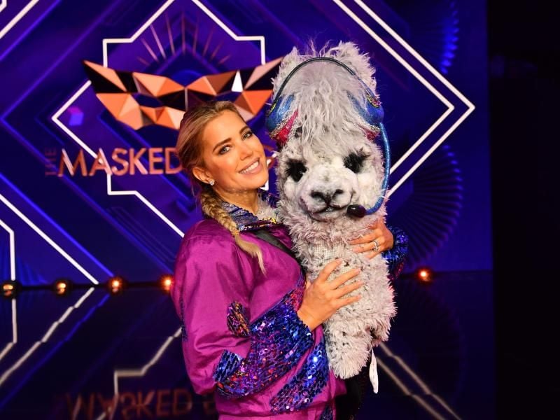 Gar kein zotteliges Wolltier: Aushilfs-Alpaka Sylvie Meis muss bei „The Masked Singer” die Hufen schwingen. Foto: Willi Weber/ProSieben/dpa