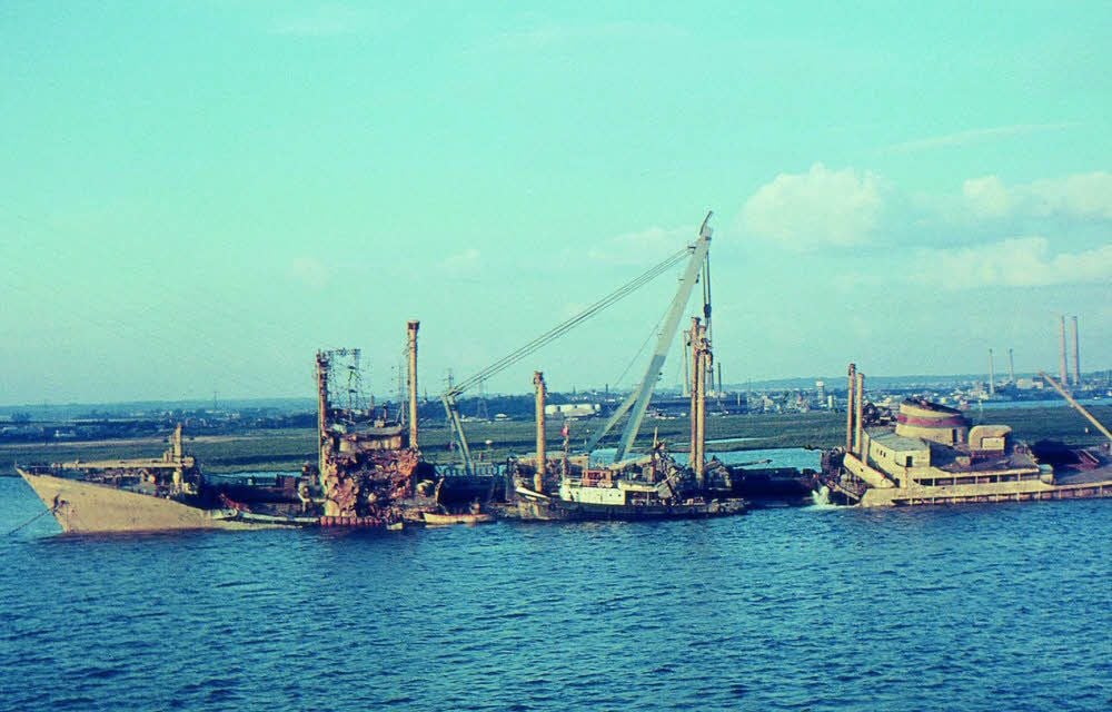 Der 1964 in der Themse gesunkene DSR-Frachter „Magdeburg“