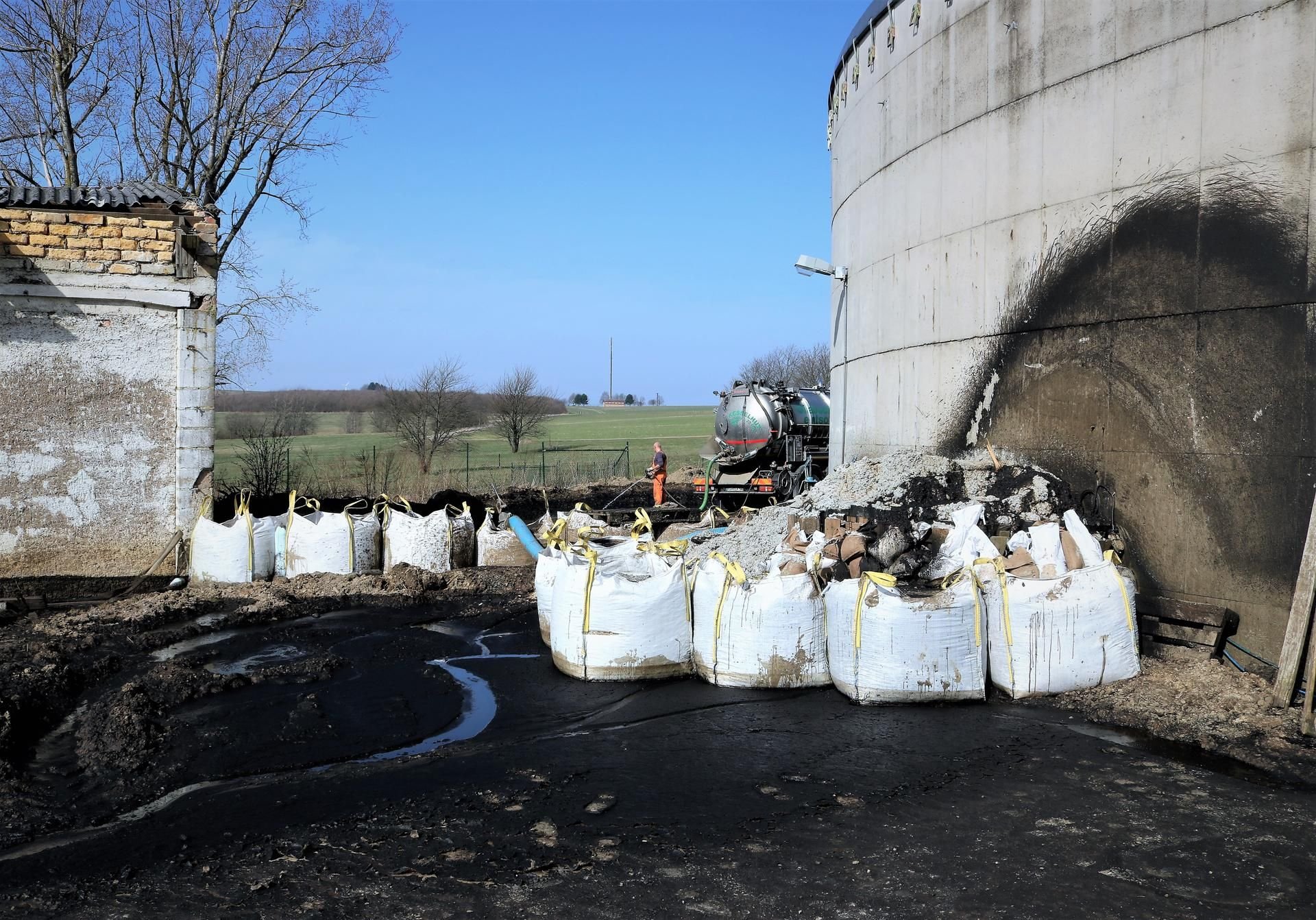 Das Leck in der Biogasanlage wurde provisorisch verschlossen.