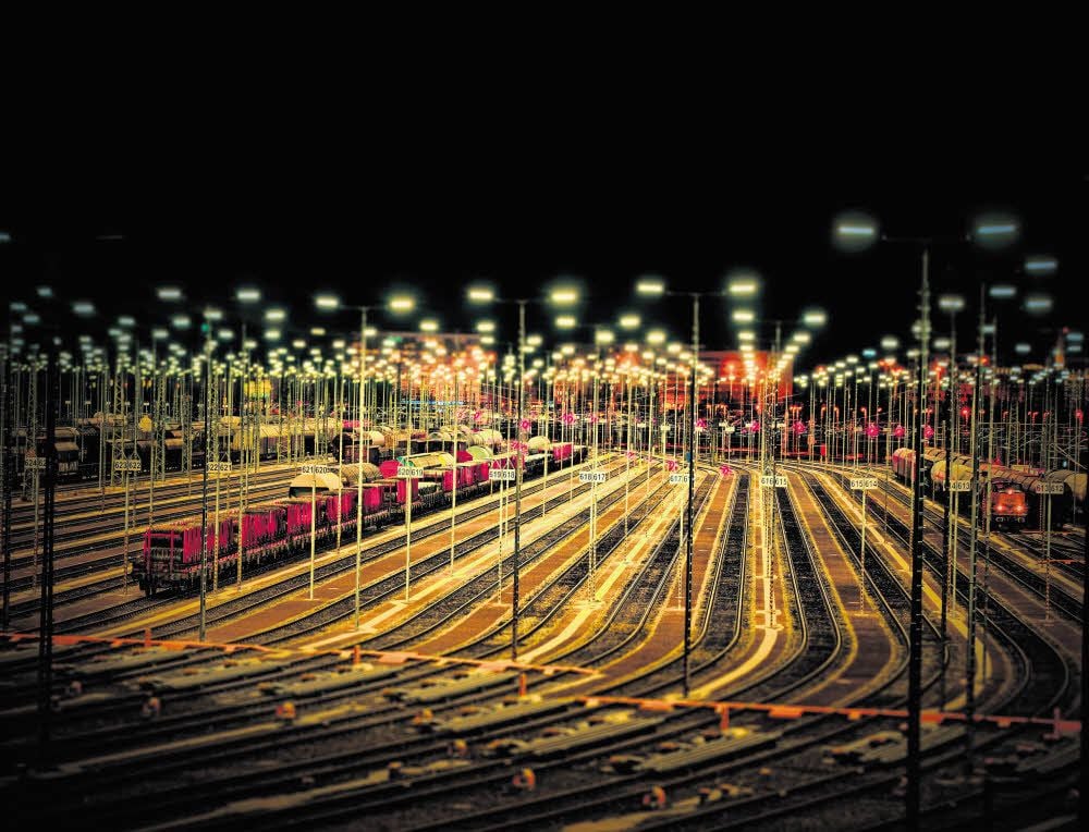 Sieht schön aus, bereitet aber Probleme: Halles neuer Rangierbahnhof.
