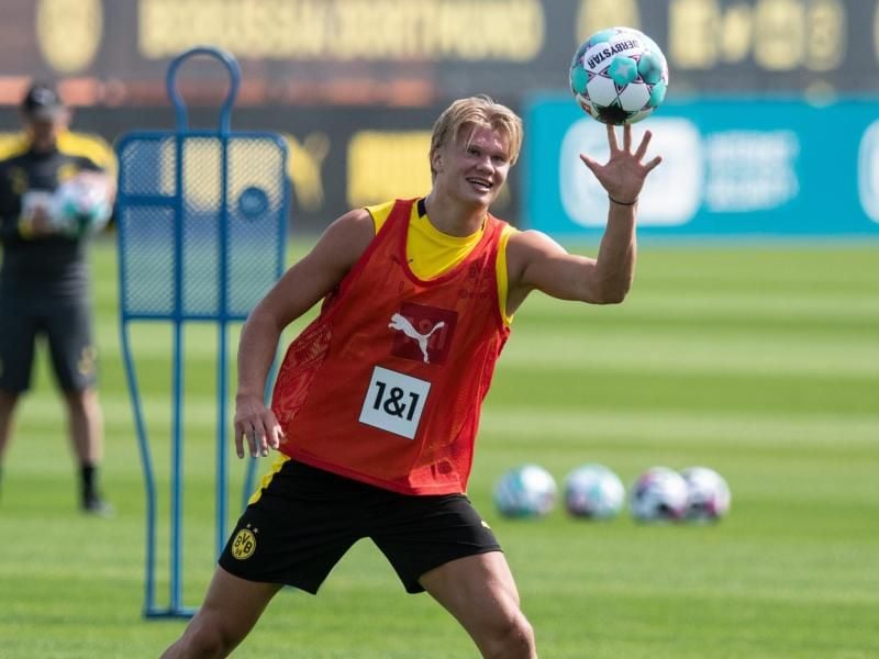 Wird als eines der größten europäischen Sturmtalente gehandelt: Erling Haaland von Borussia Dortmund. Foto: Bernd Thissen/dpa