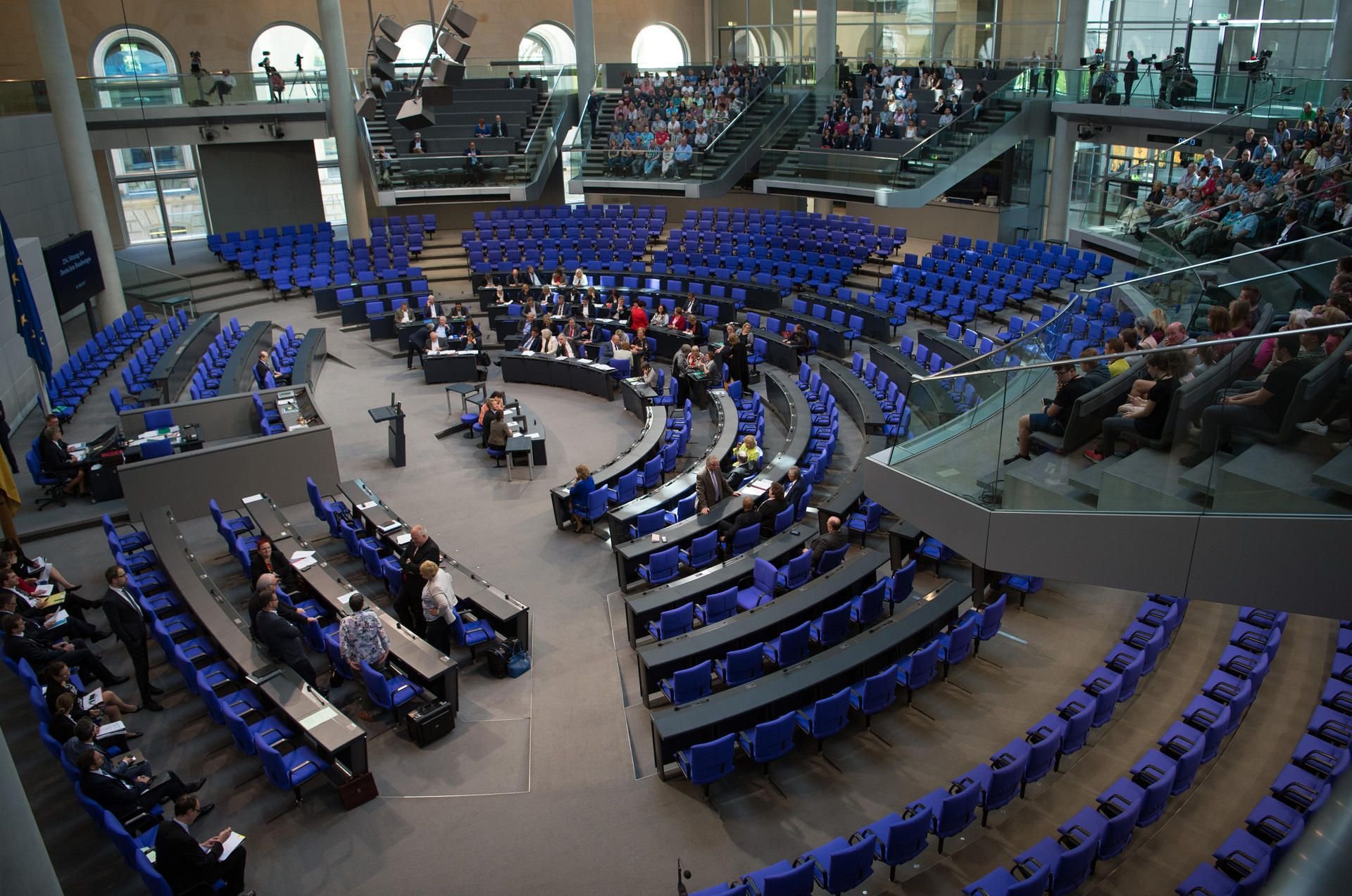 Der Bundestag in Berlin zu Beginn der Sitzung am Donnerstag.