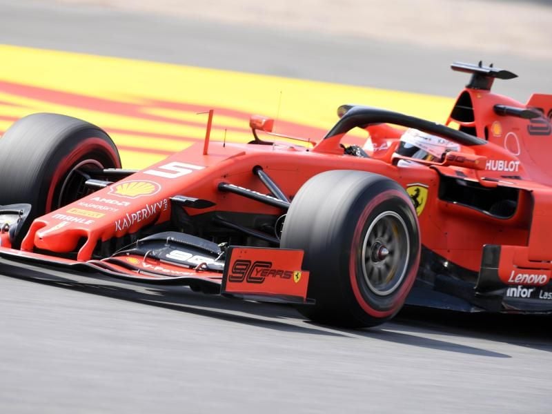 Fuhr im letzten Hockenheim-Training auf Platz drei: Ferrari-Pilot Sebastian Vettel. Foto: Uli Deck
