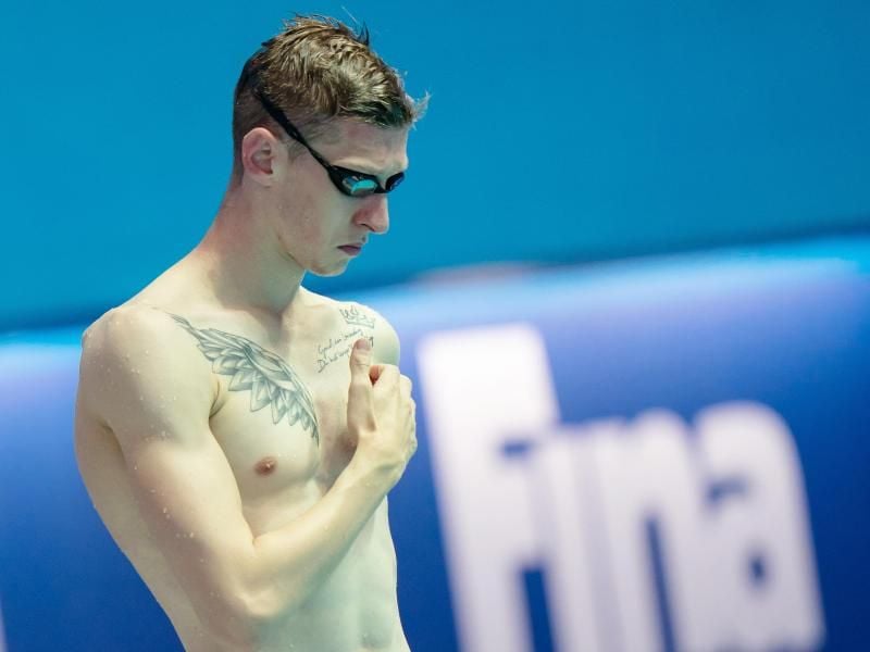 Kämpft auch über 800 und 1500 Meter um Medaillen: Florian Wellbrock beim Training am Wettkampfbecken. Foto: Bernd Thissen