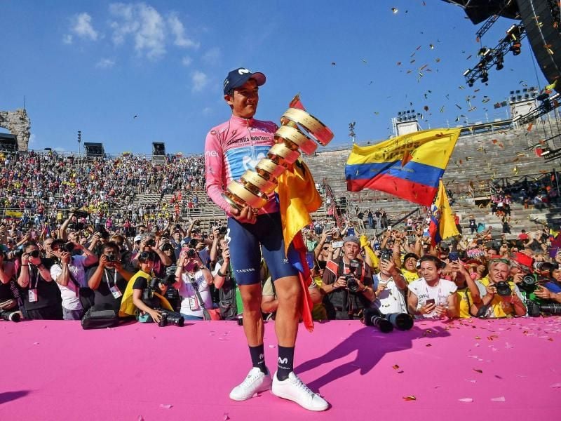 Richard Carapaz gilt in Ecuador wegen seiner Bescheidenheit als Vorbild. Foto: Alessandro Di Meo/ANSA/AP
