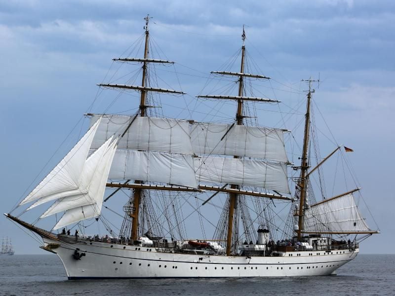 Das Segelschulschiff der Deutschen Marine, „Gorch Fock”. Foto: Bernd Wüstneck/Archiv