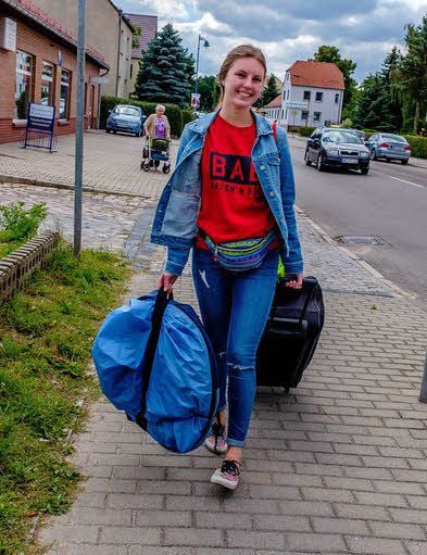 Veronika Steuer kommt aus Hannover zum Splash! - mit dem Zug.