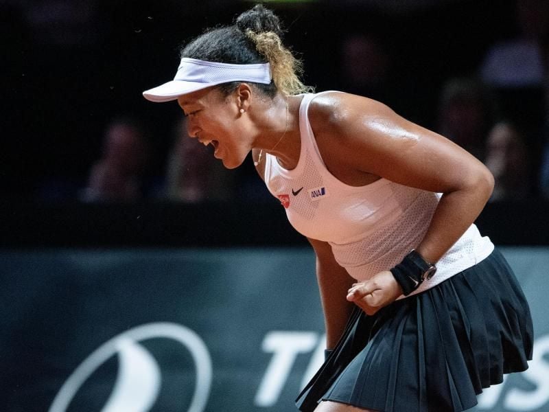 Naomi Osaka hat sich gegen Donna Vekic ins Halbfinale von Stuttgart gekämpft. Foto: Marijan Murat/dpa