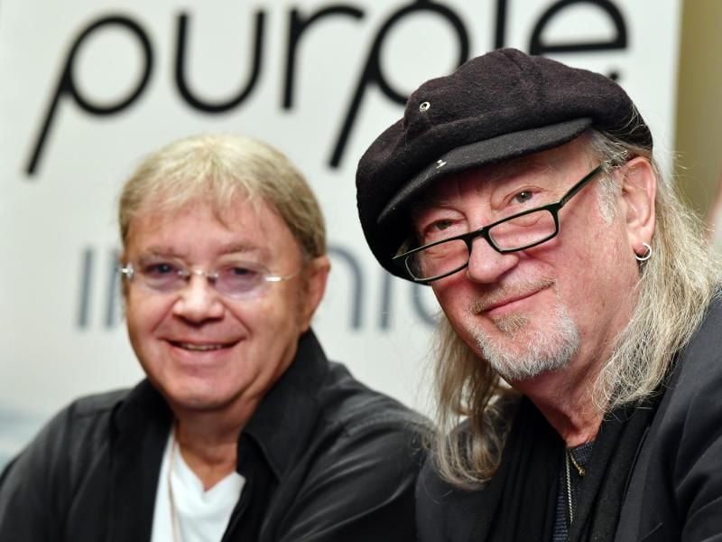 Ian Paice (l) und Roger Glover haben mit Deep Purple Musik-Geschichte geschrieben. Foto: Jens Kalaene