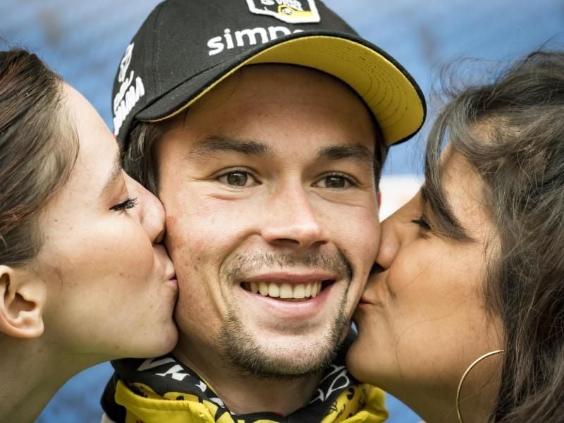 Der Slowene Primoz Roglic hat sich nach einer beeindruckenden Saison als Favorit für den Giro d'Italia empfohlen. Foto: Jean-Christophe Bott/KEYSTONE