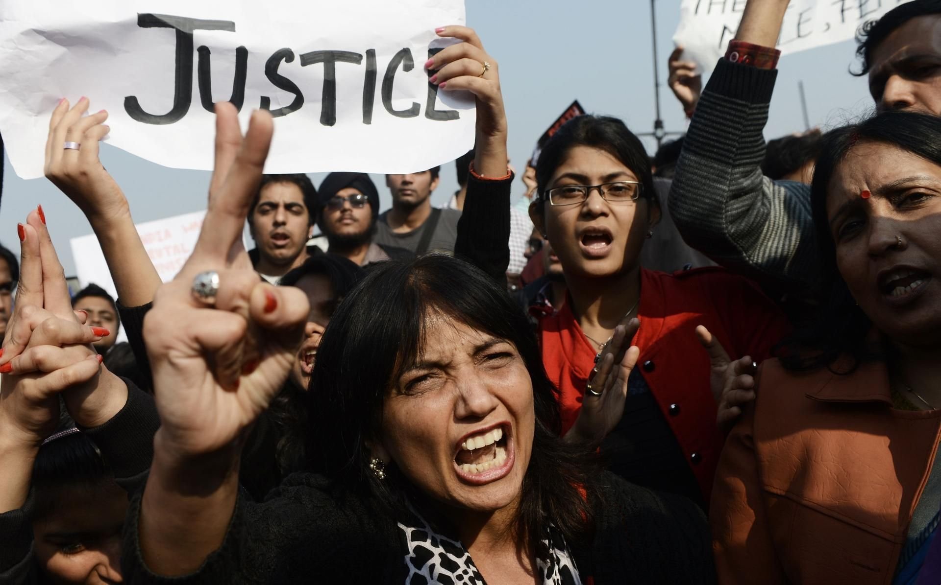 Indische Frauen demonstrieren für ihre Rechte und gegen sexuelle Unterdrückung.