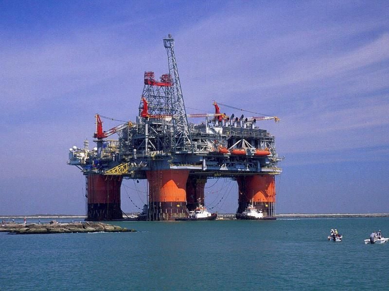 Blick auf eine Ölplattform im Golf von Mexiko (Archivbild). Foto: British Petroleum