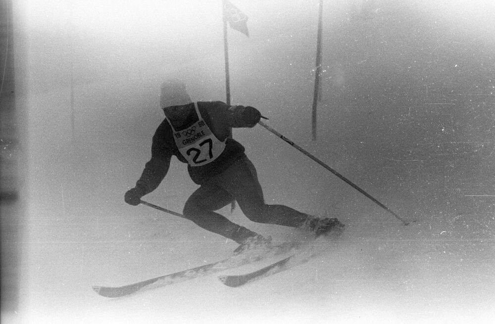 Mit Schwung zum Erfolg: Bei den Olympischen Winterspielen 1968 in Grenoble wurde Eberhard Riedel 13. - sein bestes Ergebnis bei Olympia.
