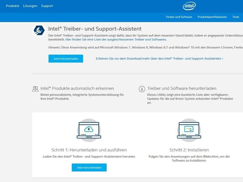 Wer Intels Treiber- und Support-Assistenten heruntergeladen und installiert hat, muss sich fortan nicht mehr um Updates für Intel-Komponenten kümmern. Foto: Intel.de/dpa-tmn