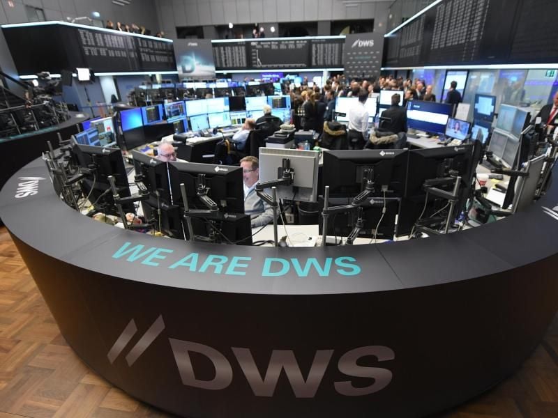 Der Börsengang der DWS 2018 an der Frankfurter Wertpapierbörse. Foto: Arne Dedert
