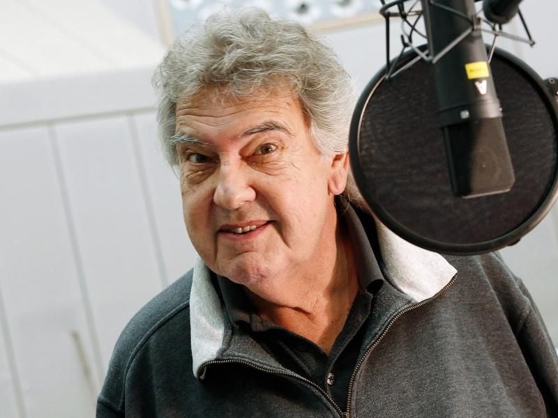 Der Schauspieler und Hörspielsprecher Klaus Spürkel bei der Aufnahme eines SWR-Hörspiels. Foto: Monika Maier/SWR