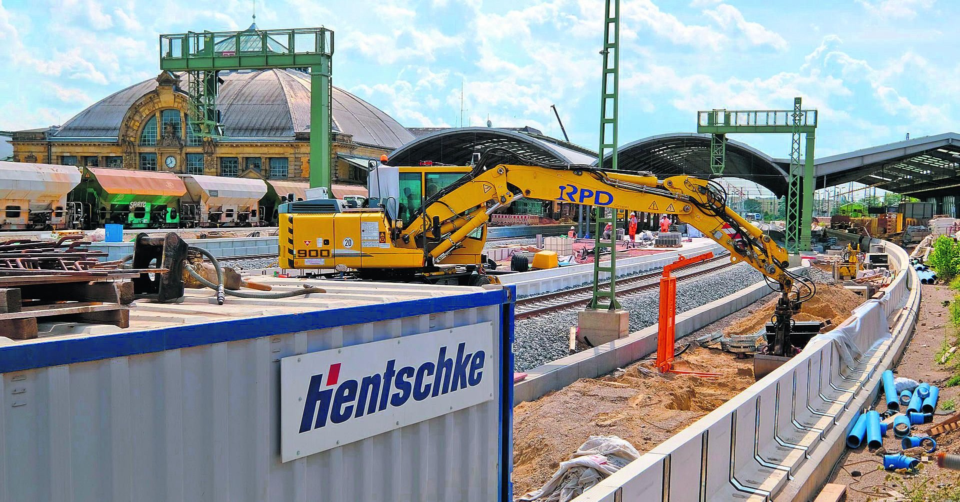 Aus Bautzen nach Halle: Hier ist Hentschke Bau an der laufenden Sanierung des Hauptbahnhofs beteiligt.