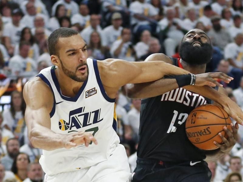 Rudy Gobert (l) führt das französische WM-Aufgebot an. Foto: Rick Bowmer/AP