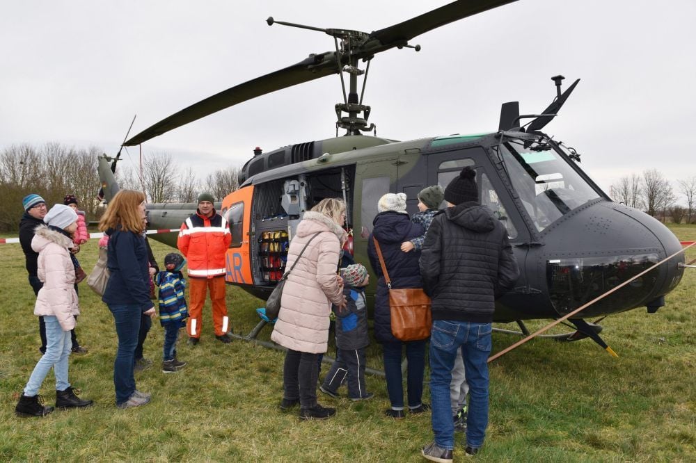 Der Rettungshubschrauber aus Holzdorf landete in Herzberg.