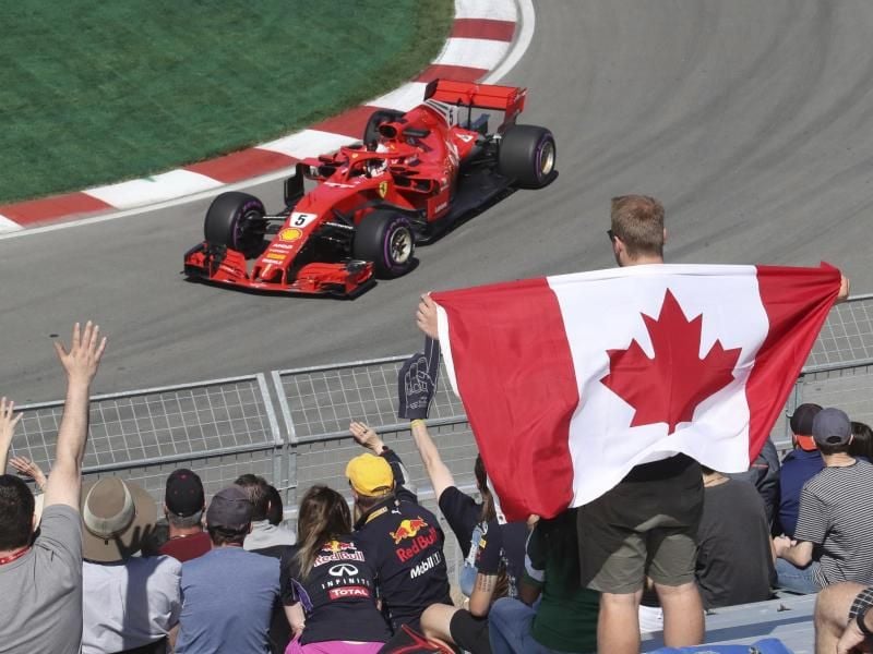 Sebastian Vettel strebt die Pole Position zum Rennen in Montréal an. Foto: Tom Boland/The Canadian Press/AP