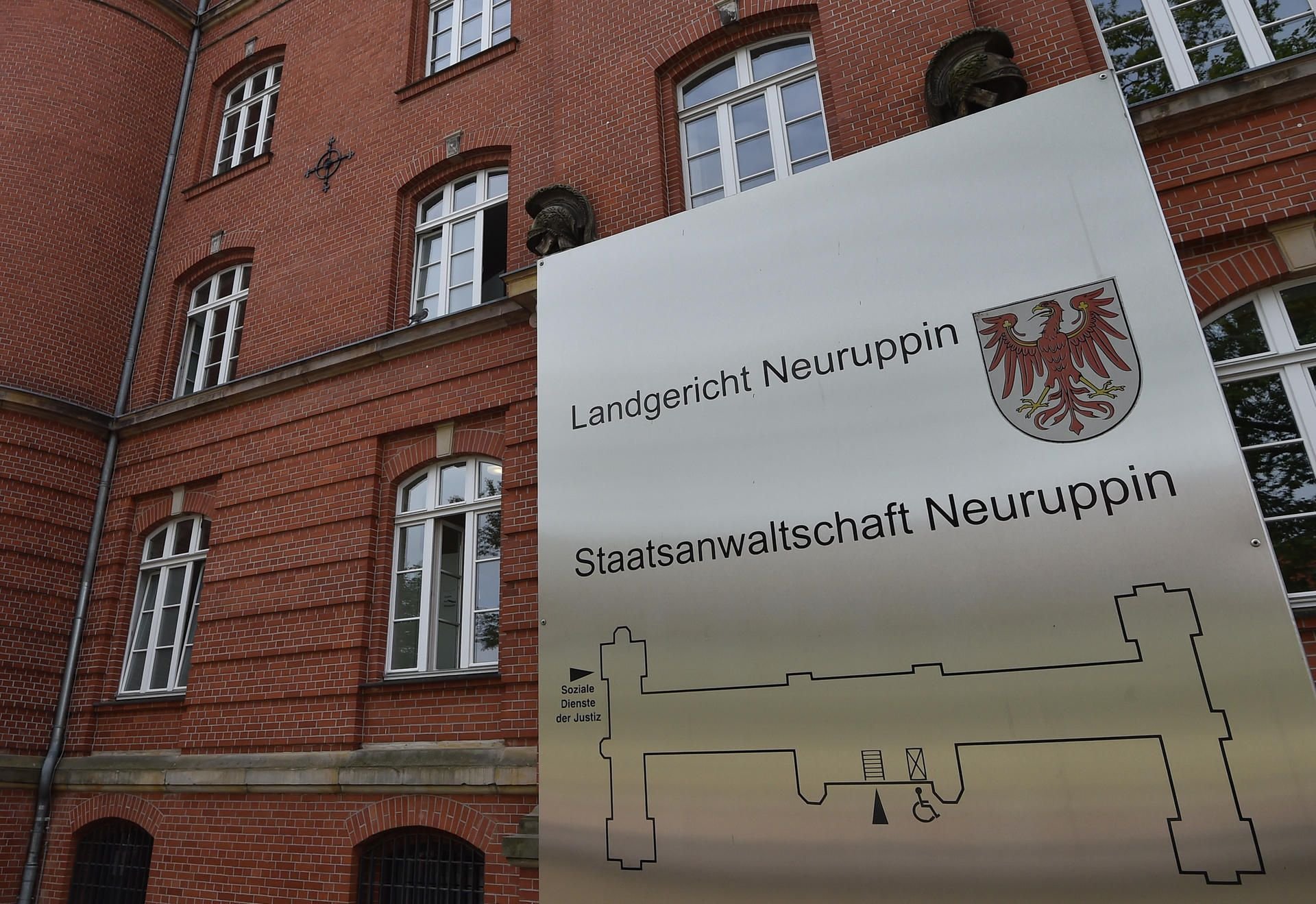 Das Landgericht Neuruppin in Brandenburg.