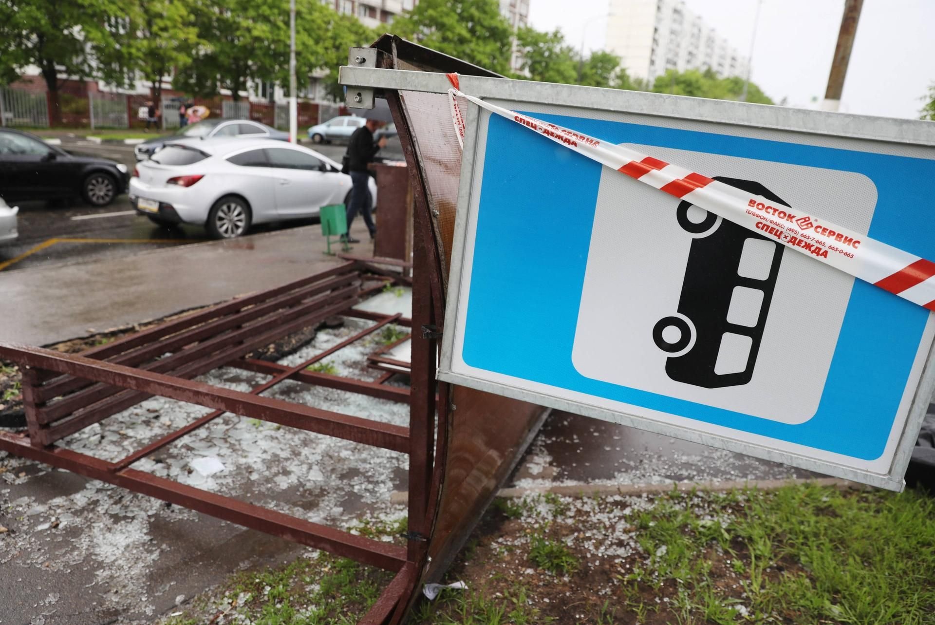 Der Sturm in Moskau hat für ziemliche Verwüstung gesorgt.