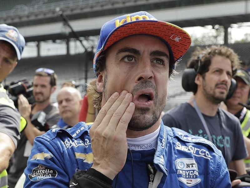 Fernando Alonso verpasste überraschend die Qualifikation beim diesjährigen 500-Meilen-Rennen von Indianapolis. Foto: Darron Cummings/AP