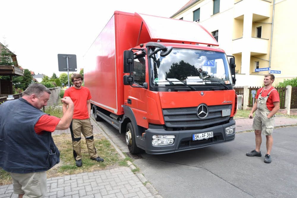 Im Gegensatz zu mir haben Thomas Nitzsch (l.) und Chris Neubert aber Muskeln.