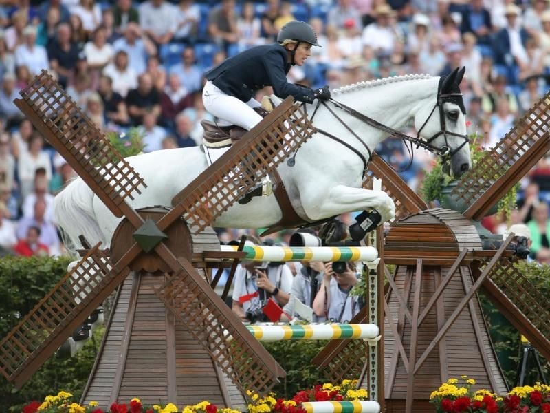 Springreiterin Meredith Michaels-Beerbaum akzeptiert ihre Reservisten-Rolle für die Olympischen Spiele. Foto: Friso Gentsch