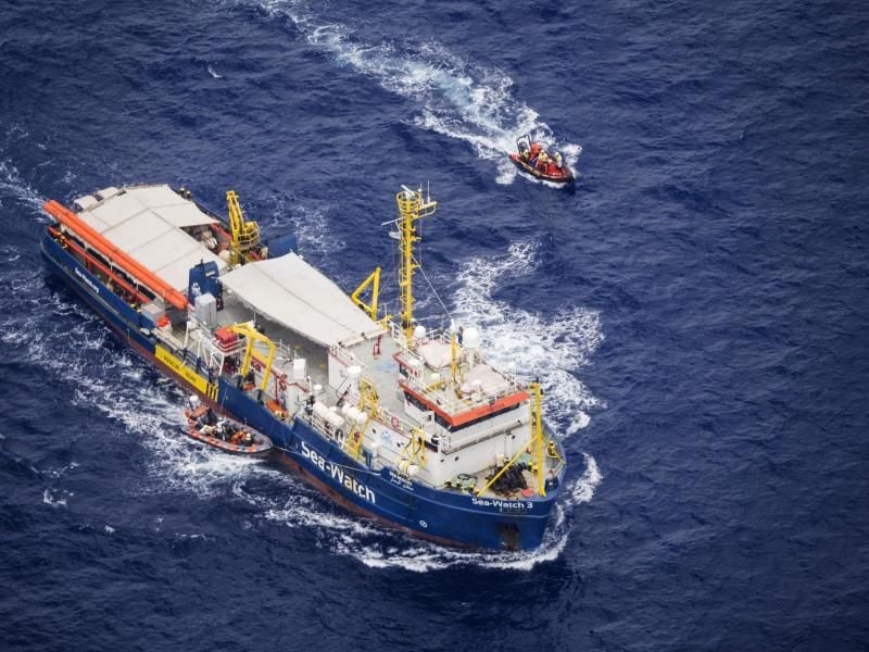 Die "Sea Watch 3" bei einer Fahrt im Mittelmeer. Foto: Kai von Kotze/Sea Watch e.V.