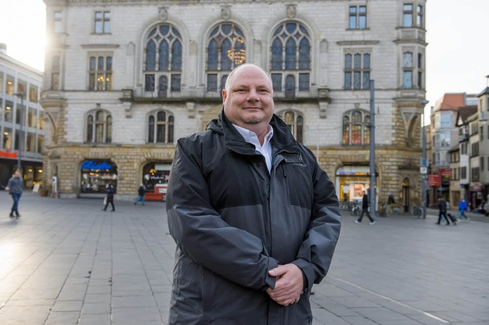 Er will ins Rathaus: Hendrik Lange will im Rennen um das Oberbürgermeisteramt gegen BerndWiegand (parteilos) antreten.